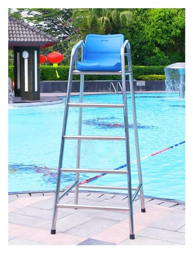 Pool Stuhl Robuste Hohe Rettungsschwimmer-/Liegestühle Außenbereich für Erwachsene/Kinder, 1.8m hoch Lange Lebensdauer Schiedsrichtersitz Rettungsschwimmerstuhl für Pool Terrasse Strand Wasserpark von WAHHWF