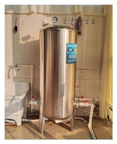 Pressure Tank 60 100 160 200 250 300 L Wasserdruckbehälter für Pumpbrunnenhaus, vertikale Wasserspeichertanks aus druckbeaufschlagtem Edelstahl mit Entlüftungsventil und Montagesatz für Wassersystem(1 von WAHHWF