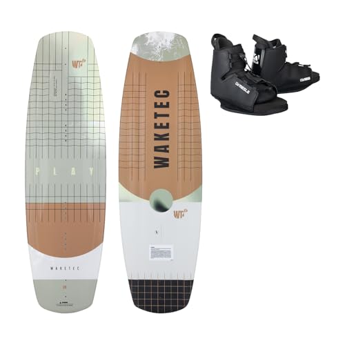 Waketec Wakeboard-Set Play mit Duro Bindung, Package für Anfänger und Fortgeschrittene, leicht zu Fahren, Körpergewicht 40-85 kg, Kinder Erwachsene Einsteiger von WAKETEC