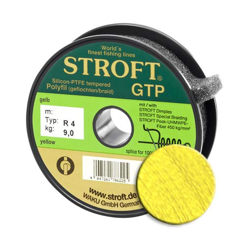 Schnur STROFT GTP Typ R Geflochtene 100m gelb, R6-0.280mm-14kg von WAKU