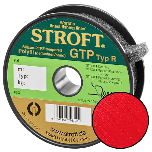 Schnur STROFT GTP Typ R Geflochtene 100m rot, R4-0.22mm-9kg Schnur STROFT GTP Typ R Geflochtene 100m rot, R4-0.22mm-9kg von WAKU