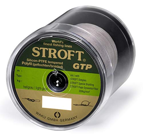 Schnur STROFT GTP Typ R Geflochtene 250m hellgrau, R03-0.080mm-2.5kg von WAKU