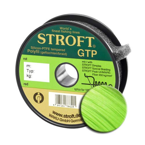 WAKU Schnur STROFT GTP Typ S Geflochtene 100m Gelbgrün S2-0,180mm-6kg von WAKU