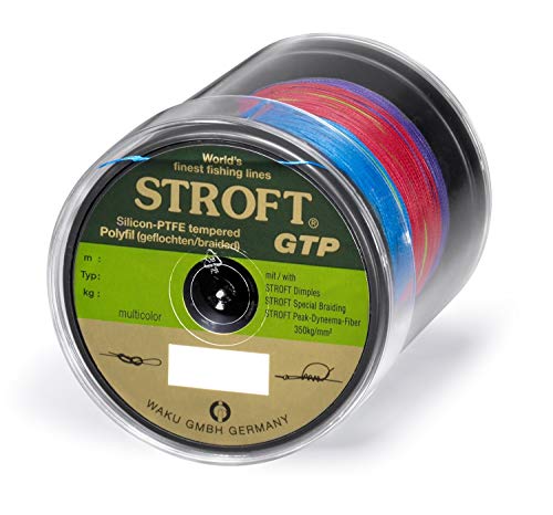 WAKU Schnur STROFT GTP Typ R Geflochtene 500m Multicolor R8-0,350mm-23kg von WAKU