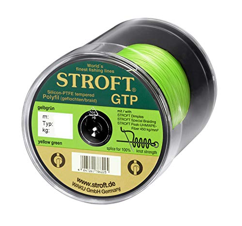 WAKU Schnur STROFT GTP Typ S Geflochtene 500m Gelbgrün S5-0,250mm-13kg von WAKU