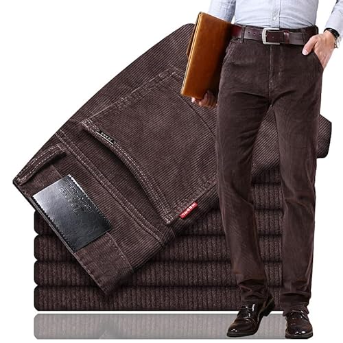 WAMIZEU Cordhose für Herren, klassische Passform, gerade Stretch-Hose, Business-Hose, schmale Passform, coffee, 30 WAMIZEU Cordhose für Herren, klassische Passform, gerade Stretch-Hose, Business-Hose, schmale Passform, coffee, 30 von WAMIZEU
