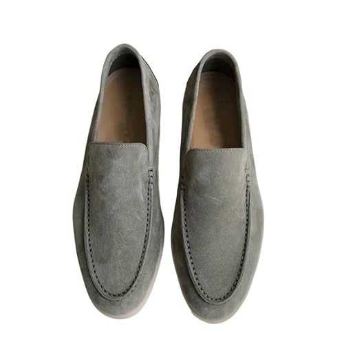 WAMIZEU Vintage-Herren-Slipper aus Wildlederimitat, modische Low-Top-Schuhe, bequeme Fahrschuhe, grün, Größe 44 WAMIZEU Vintage-Herren-Slipper aus Wildlederimitat, modische Low-Top-Schuhe, bequeme Fahrschuhe, grün, Größe 44 von WAMIZEU