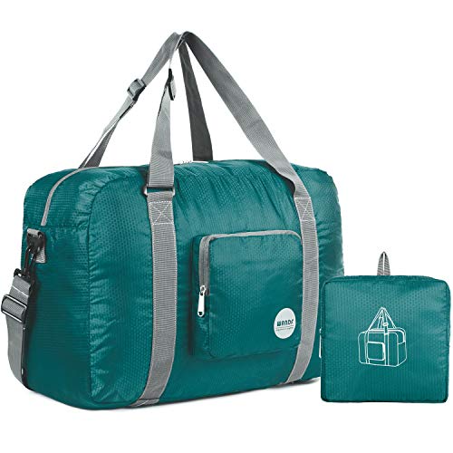 WANDF Handgepäck Tasche für Flugzeug Reisetasche Klein Faltbare Handgepäck Koffer Sporttasche Krankenhaustasche Weekendertasche (Dunkelgrün mit Schultergurt 40L) WANDF Handgepäck Tasche für Flugzeug Reisetasche Klein Faltbare Handgepäck Koffer Sporttasche Krankenhaustasche Weekendertasche (Dunkelgrün mit Schultergurt 40L) von WANDF