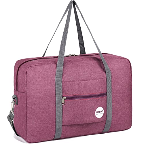Handgepäck Tasche für Flugzeug Reisetasche Klein Faltbare Handgepäck Koffer 55x40x20cm / 45x36x20cm Sporttasche Krankenhaustasche Weekendertasche von WANDF (B - Denim Weinrot mit Schultergurt) Handgepäck Tasche für Flugzeug Reisetasche Klein Faltbare Handgepäck Koffer 55x40x20cm / 45x36x20cm Sporttasche Krankenhaustasche Weekendertasche von WANDF (B - Denim Weinrot mit Schultergurt) von WANDF