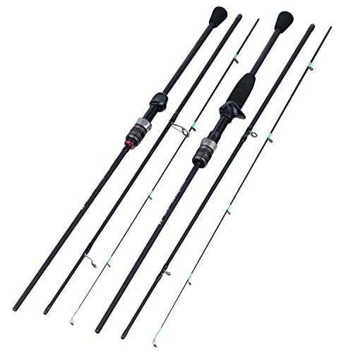 Angelrute 1 PCs Guss -Spinnfischereisen 1,8 m ultraleichter Kohlefaserstabpol 3sektion mit Eva Behandeln Sie die Köderstange auf Stipprute(2.1m - Casting Rod) von WANGBINGXING