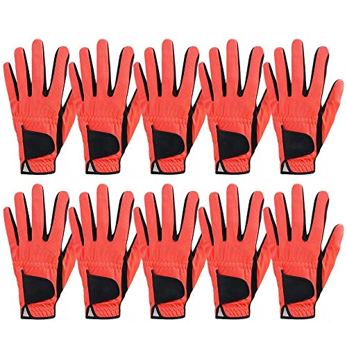 Golfhandschuhe 10 stücke Golfhandschuh Männer linke Hand Atmungsaktive grüne 3D Performance Mesh Rutschfeste Micro Faser Golfhandschuhe Golfhandschuhe Damen(Worn on Left Hand O,24 Medium Large) von WANGBINGXING