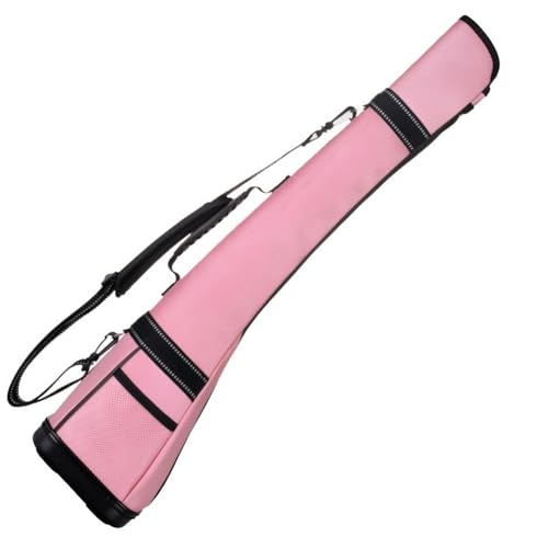 Golftasche Pencilbag Golftasche, ultraleichtes Nylon, bietet Platz for 4–5 Golfplätze, großes Fassungsvermögen, komfortable Original-Golftasche Pencilbag Reisebag(Pink) von WANGBINGXING