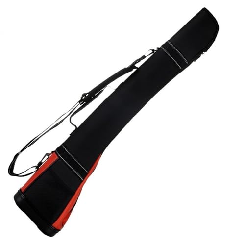 Golftasche Pencilbag wasserdichte Nylon-Golftasche, Golf-Sonntagstasche for 4–5 Golfschläger, leichte Golf-Caddy-Luftfahrttasche Pencilbag Reisebag(Black Orange) von WANGBINGXING