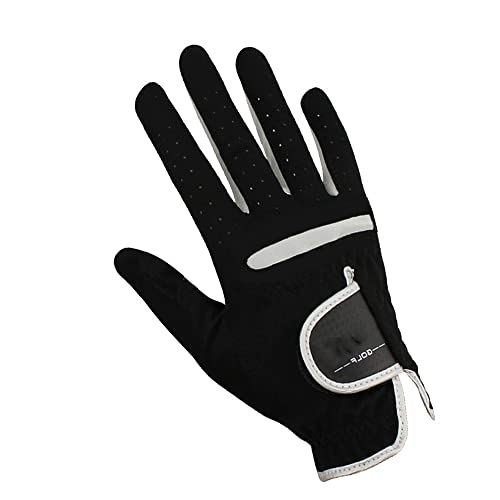 WANGBINGXING Golfhandschuhe 1 stücke männer golfhandschuh Linke Hand rechte Hand micro weichfaser atmungsaktive golfhandschuhe männer Farbe schwarz Golfhandschuhe Damen(Right Hand,Size 23-Medium) von WANGBINGXING