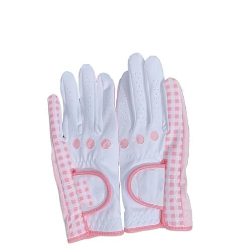 WANGBINGXING Golfhandschuhe Golfhandschuhe for Damen, Handfläche, rutschfest, langlebig und atmungsaktiv Golfhandschuhe Damen(Pink,19) von WANGBINGXING