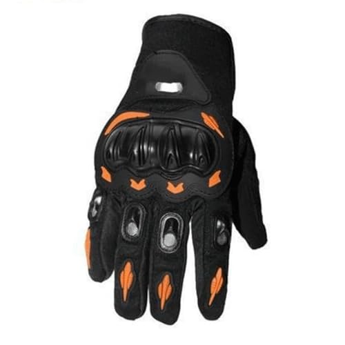 WANGBINGXING Motorradhandschuhe Motorräder Motorradhandschuhe Motocross Moto Equipment Handschuhe Herren und Damen Sporthandschuhe 3-farbig Motorrad Handschuhe(Orange,M) von WANGBINGXING