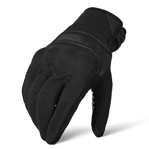WANGBINGXING Motorradhandschuhe Reithandschuhe Racing Atmungsaktive Motorradfahrer-Touchscreen-Handschuhe for Männer Frauen Motorrad Handschuhe(Noir,XL) von WANGBINGXING
