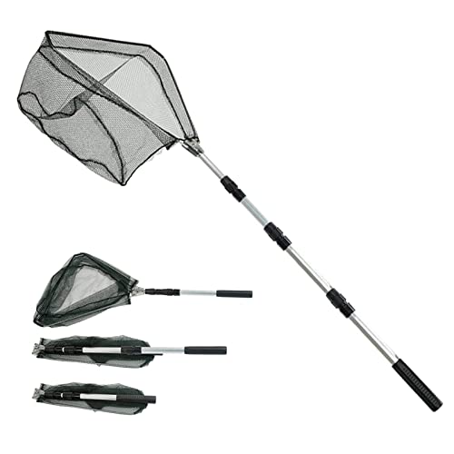 Fishing Kescher Angeln,Unterfangskescher Angelkescher 190cm,4 Sektionen Teleskop - Aluminiumlegierung - Gummiert - Langlebiges Nylongeflecht,mit Faltbare Fischernetz,für Erwachsene Kinder,Teich,See Fishing Kescher Angeln,Unterfangskescher Angelkescher 190cm,4 Sektionen Teleskop - Aluminiumlegierung - Gummiert - Langlebiges Nylongeflecht,mit Faltbare Fischernetz,für Erwachsene Kinder,Teich,See von WANGDEFU