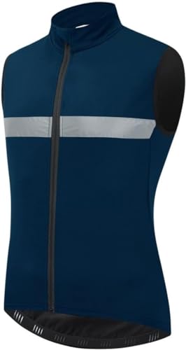 WANGFHAO Sicherheitskleidung mit hoher Sichtbarkeit, Winterwesten, ärmellose warme Fleece-Bekleidung, Outdoor-Sport, schützende Sicherheits-Arbeitskleidung(Color:Blue,Size:L) von WANGFHAO