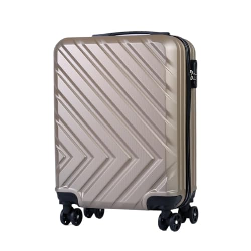WANGLIDD Trolley Koffer aus Aluminiumrahmen Damentrolley Bordkoffer Licht und Ton Lenkrolle Passwort Zollschloss Koffer Reisekoffer von WANGLIDD