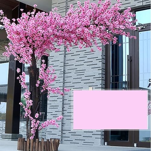 Große Heimdekoration, künstliche Kirschblütenbäume, künstliche Sakura, Stiele aus echtem Holz und lebensechte Blätter, Nachbildung einer künstlichen Pflanze für Sakura-Blüten, 1,8 x 1,5 m/5,9 x 4,9 von WANGLL