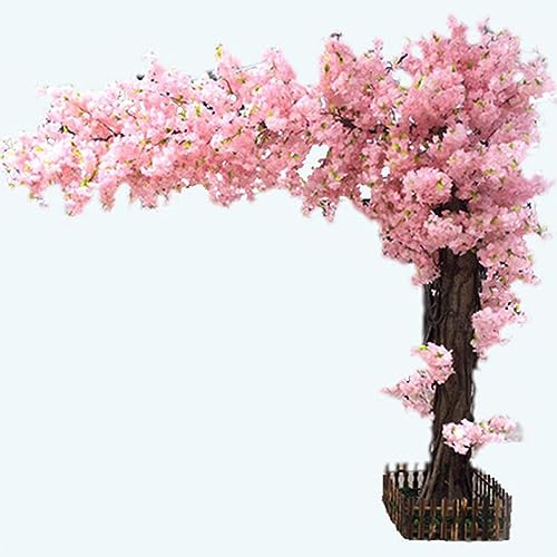 Japanischer Kirschblütenbaum, große künstliche Simulationspflanze, Pfirsichbaum, Wunschbaum, künstliche Seidenblume für Büro, Schlafzimmer, Wohnzimmer, Party, DIY, Hochzeitsdekoration, 1,2 x 1 m von WANGLL