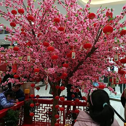 Japanischer Kirschblütenbaum, große künstliche Simulationspflanze, Pfirsichbaum, Wunschbaum, künstliche Seidenblume für Büro, Schlafzimmer, Wohnzimmer, Party, DIY, Hochzeitsdekoration, 1,2 x 0,8 von WANGLL