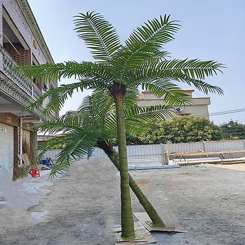 WANGLL Künstliche Palme, künstliche Tropische Kokospalme, Palmendekoration, extra hoch, großer Kunstbaum im Topf für draußen, Terrasse, drinnen, Zuhause, großes Haus, 4,5 m von WANGLL