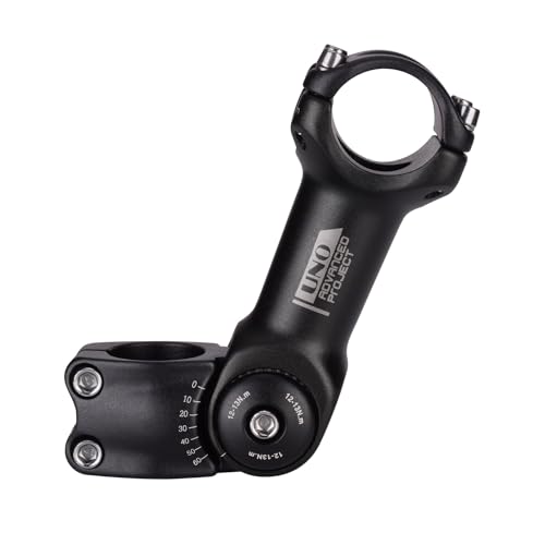 WANGSHAOWEI Lenkervorbau Fahrrad Verstellbarer Vorbau 25.4/31,8mm Bicycl Lenker Riser Power Aluminium Vorbau Off Road Mountainbike Accessori Teile Fahrrad Vorbau(31.8x120 Black stem) von WANGSHAOWEI