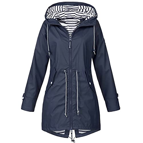 WANGTIANXUE Regenjacke Damen Gutschein wasserdichte Softshelljacke Outdoorjacke Atmungsaktive Packbare Übergangsjacke Leichte Jacke mit Kapuze für Frühlings Herbst zum Wandern Trekking Fahrrad von WANGTIANXUE