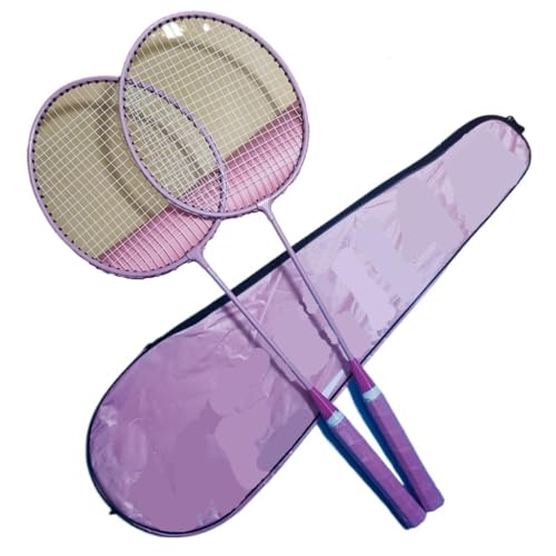 Professioneller Badmintonschläger Ultraleichter Und Langlebiger Trainings-Badmintonschläger Mit Hochelastischem, Einteiligem Carbon-Einzelschläger Badmintonschläger(Pink) von WANGWANGDUI