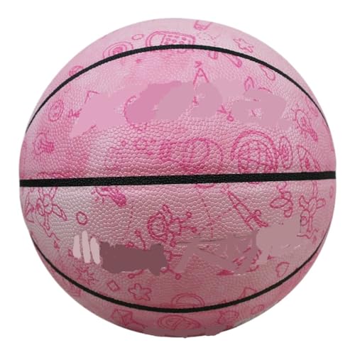 WANGWANGDUI Basketball Für Erwachsene Verschleißfester Basketball, Weiches Ledergefühl, Indoor- Und Outdoor-Basketball Nr. 5, Jugend-Trainingsspiel-Basketball Basketball(Pink) von WANGWANGDUI