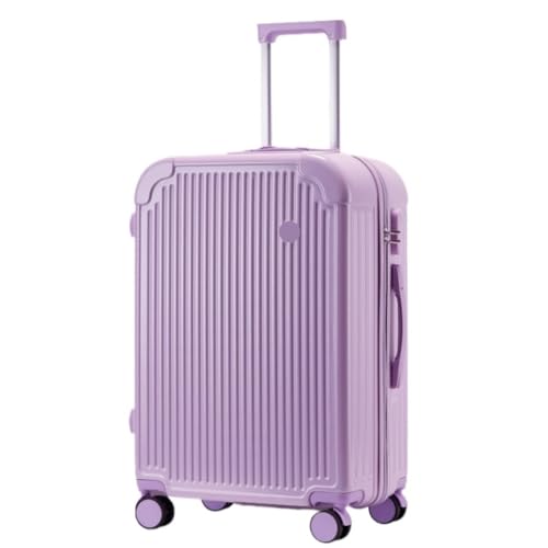 WANGWANGDUI Koffer Empfohlener Koffer for Männer und Frauen, robuster und langlebiger Trolley-Koffer, leiser Rollkoffer for Einsteigen FferHandgepäck(Purple,26IN) von WANGWANGDUI