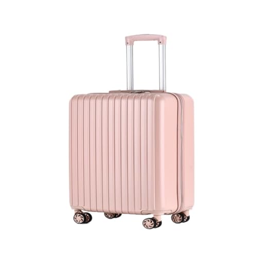 WANGWANGDUI Koffer Koffer Trolley-Koffer Getränkehalter Koffer Universalrad Passwortbox Lederkoffer Boarding-Koffer FferHandgepäck(Pink,22in) von WANGWANGDUI