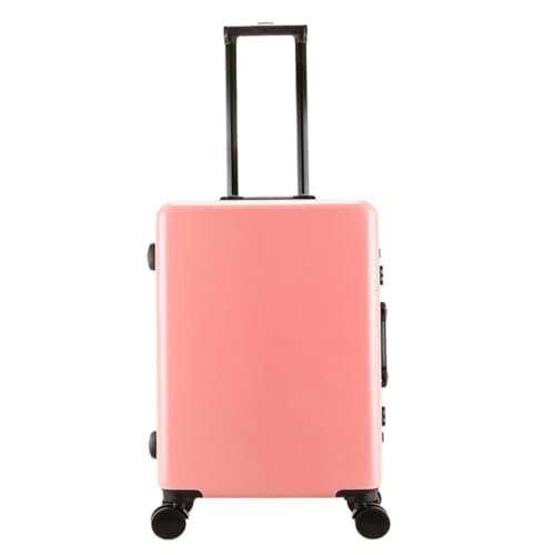 WANGWANGDUI Koffer Trolley-Koffer mit Aluminiumrahmen, Universalräder, 24-Zoll-Trolley-Koffer, 26-Zoll-Koffer for Männer und Frauen FferHandgepäck(Pink,20IN) von WANGWANGDUI