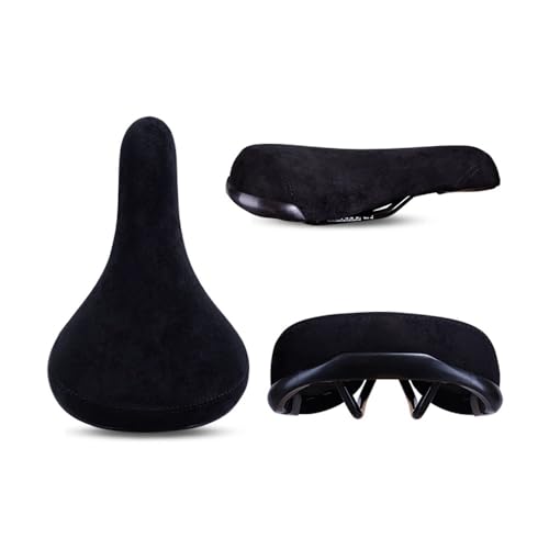 Bike Seat Fahrradsattel Schwarzer Sitz for Fahrräder Flanell Fahrradsitze 8mm Schiene Bike Saddle(42998) von WANGZEYU