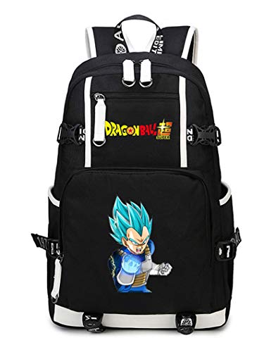 WANHONGYUE Dragon Ball Anime Backpack Schüler Schultasche Laptop Rucksäcke Freizeittasche Daypack Schwarz-12 von WANHONGYUE