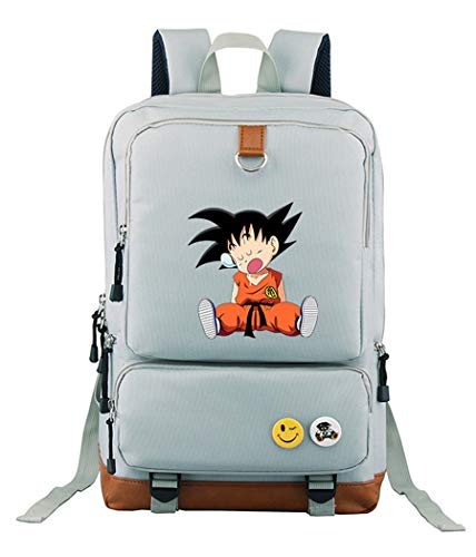 WANHONGYUE Dragon Ball Anime Schultasche Laptop Rucksack Büchertasche Schulrucksack Student Backpack Hellgrau /1 von WANHONGYUE
