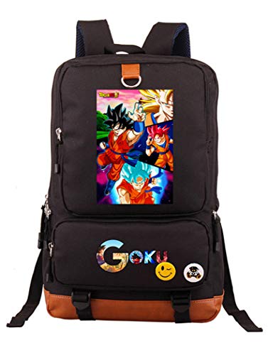 WANHONGYUE Dragon Ball Anime Student Schulrucksack Büchertasche Schultasche Laptop Rucksack Backpack Schwarz /3 von WANHONGYUE