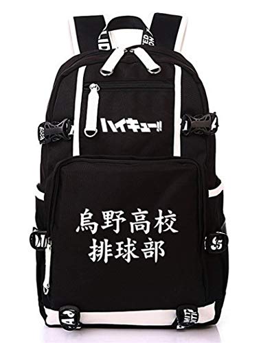 WANHONGYUE Haikyuu Anime Backpack Schüler Schultasche Laptop Rucksäcke Freizeittasche Daypack Schwarz-5 WANHONGYUE Haikyuu Anime Backpack Schüler Schultasche Laptop Rucksäcke Freizeittasche Daypack Schwarz-5 von WANHONGYUE