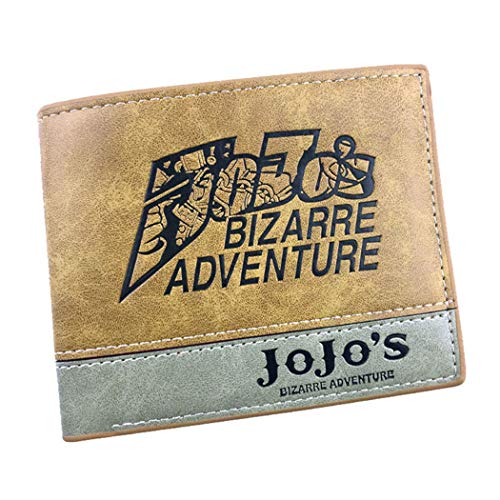 WANHONGYUE JoJo's Bizarre Adventure Anime Kunstleder Geldbörse Herren Kurze Brieftasche Bifold Kartenhüllen Herrenbörse / 1 von WANHONGYUE