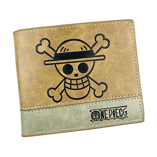 WANHONGYUE One Piece Anime Kunstleder Geldbörse Kurze Brieftasche Bifold Kartenhüllen Herrenbörse / 1 von WANHONGYUE