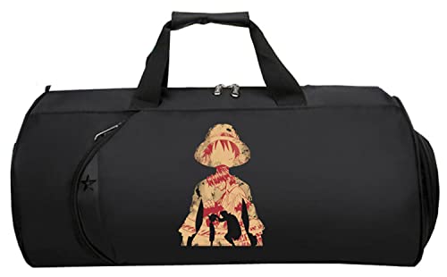 WANHONGYUE One Piece Monkey D Luffy Duffel Bag Gym Tasche für Herren Damen Sport Reisetasche Unisex Umhängetasche Handgepäck Schwarz/13 von WANHONGYUE