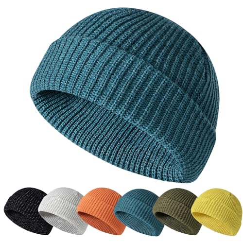 WANWEN Reflective Beanie for Women Men, Flex Beanie 2.0 - Unisex, Reflective Hat, Stretchy Soft Cuffed Wooly Beanie, Warm Knitted Night Running Walking Reflective Hat (Blue) von WANWEN