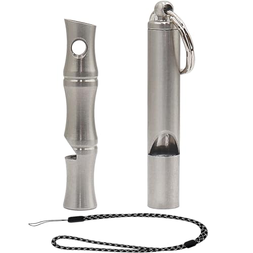 WANYIG 2 Stück Trillerpfeife Laut Notfall 120db Signalpfeife Edelstahl Trillerpfeife Sportunterricht Handpfeife Notfallpfeife mit Schlüsselband und Schlüsselanhänger WANYIG 2 Stück Trillerpfeife Laut Notfall 120db Signalpfeife Edelstahl Trillerpfeife Sportunterricht Handpfeife Notfallpfeife mit Schlüsselband und Schlüsselanhänger von WANYIG