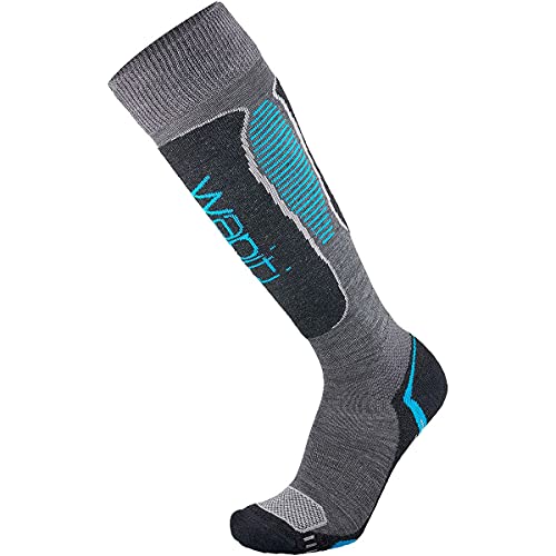 Wapiti Ski W06 Merino Comfort Socken, grau-blau, EU 36-38 von WAPITI