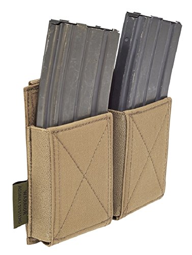 Warrior Double Elastic Mag Pouch Coyote, Coyote von Warrior Assault Systems