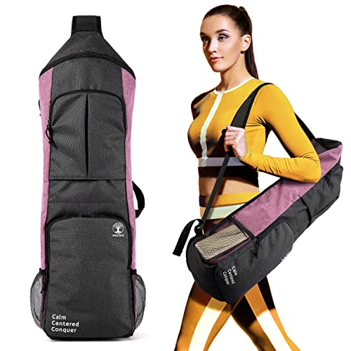 WARRIOR2 Yogamatten-Halterung, Yoga-Rucksack, passend für 1,27 cm dicke Matte, große Taschen und Wasserflaschenhalter, Yogamatten-Tragetasche mit durchgehendem Reißverschluss für Damen und Herren, von WARRIOR2