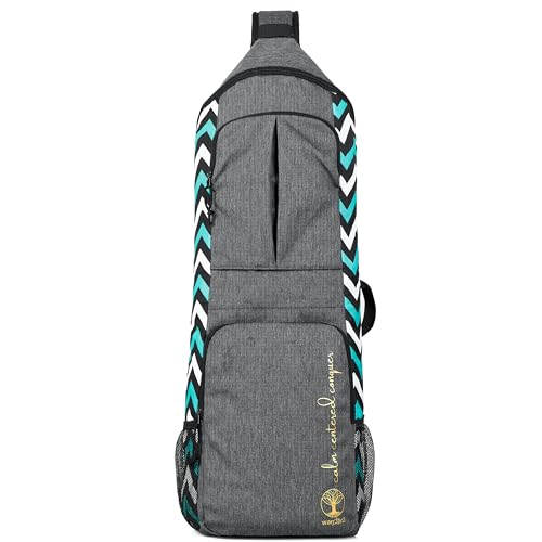 WARRIOR2 Yogamatten-Tasche, Yoga-Rucksack, passend für 1.27 cm dicke Matte, große Reißverschlusstaschen und Wasserflaschenhalter, Yogamattenhalter, Turnbeutel für Damen und Herren, Radfahren, Reisen von WARRIOR2