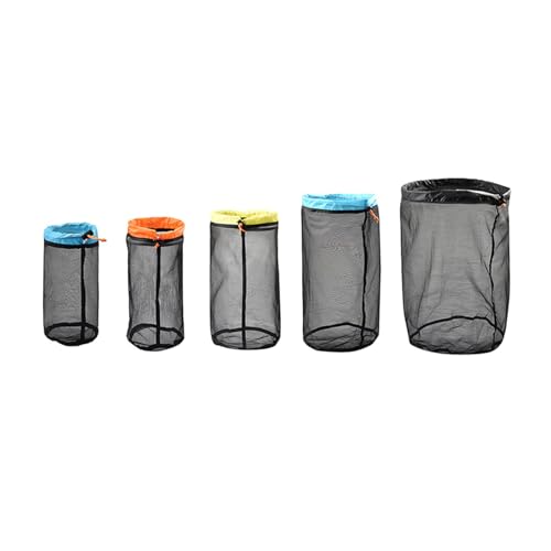 WASTEBIN Camping Mesh Aufbewahrungstasche Polyester Kordelzug Mesh Säcke Sachen Aufbewahrungstasche Mesh Ausrüstung Tasche Für Outdoor Reisen Wandern von WASTEBIN